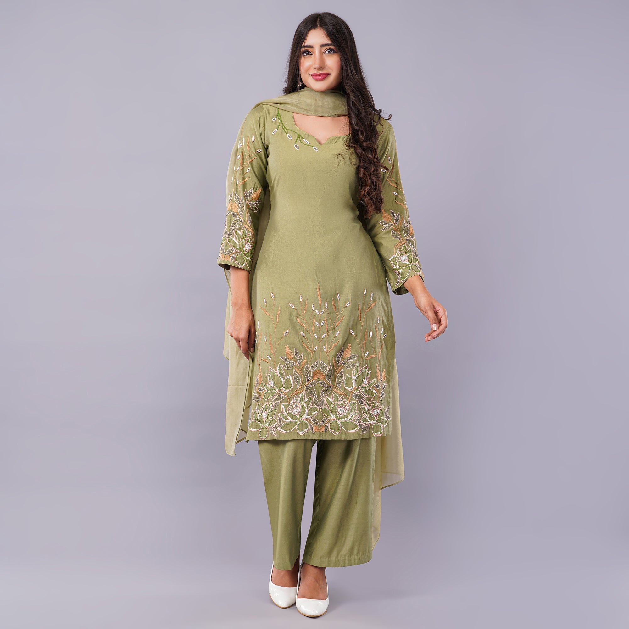 Mehndi Colour Kurti