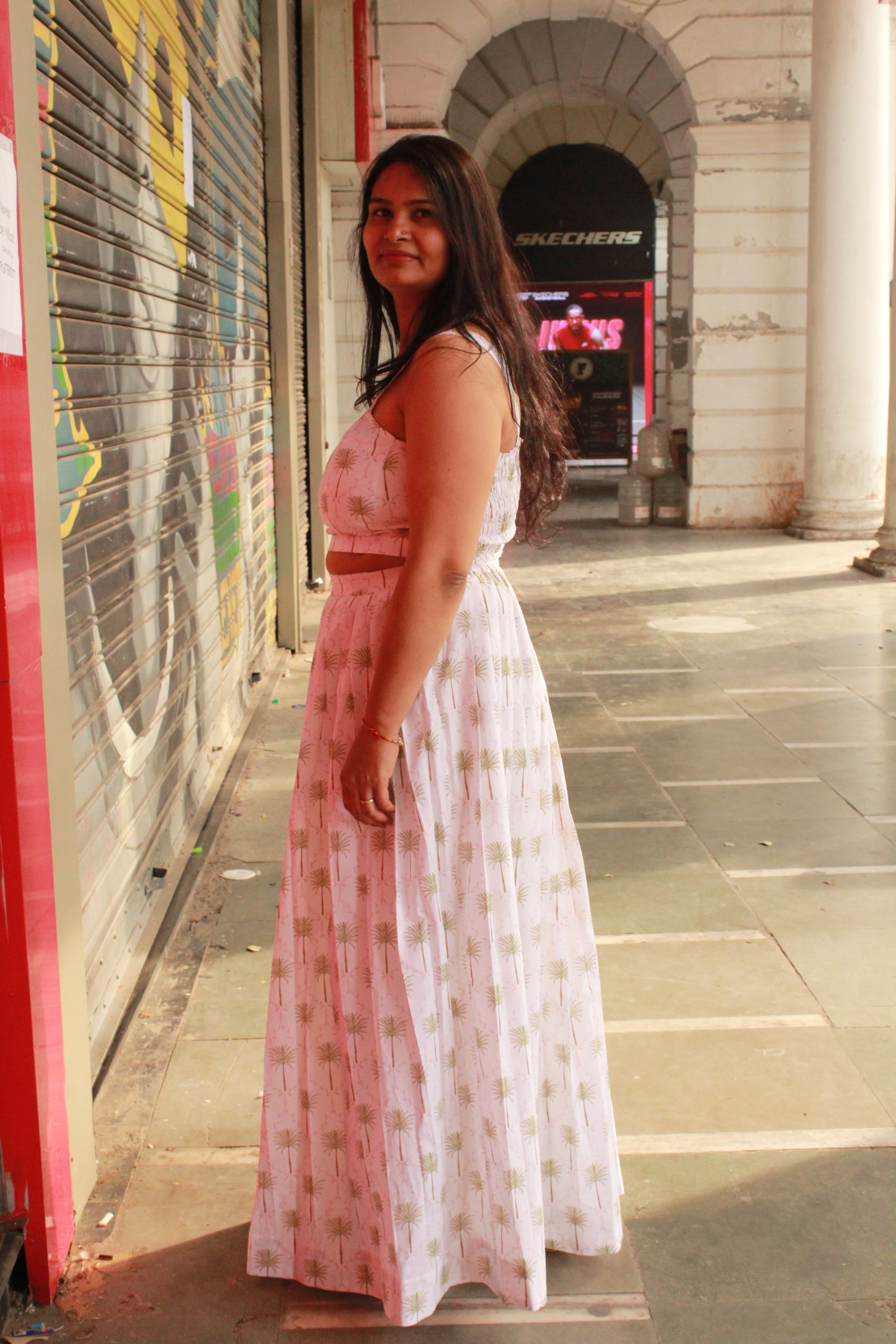 Silk Crop Top with skirt