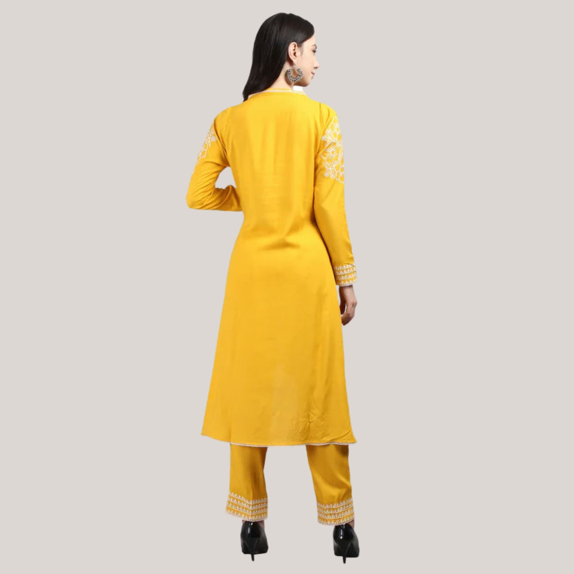 Rayon C-cut Embroidered
