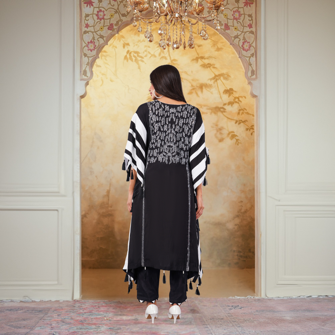 Embroidery Muslin Fabric Kaftan