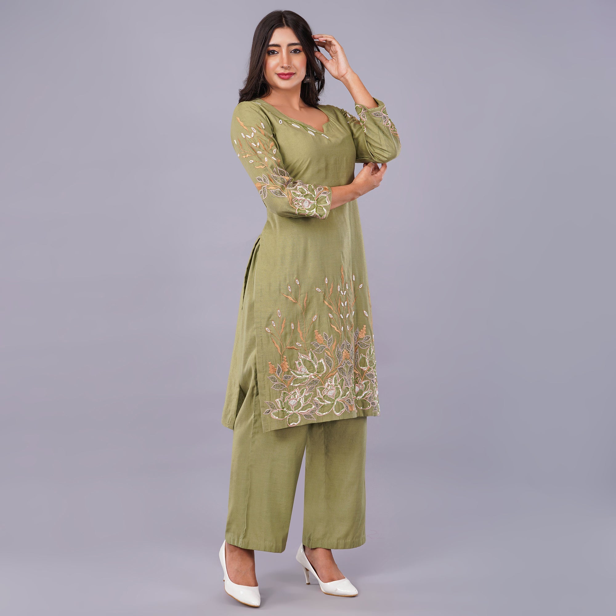 Mehndi Colour Kurti
