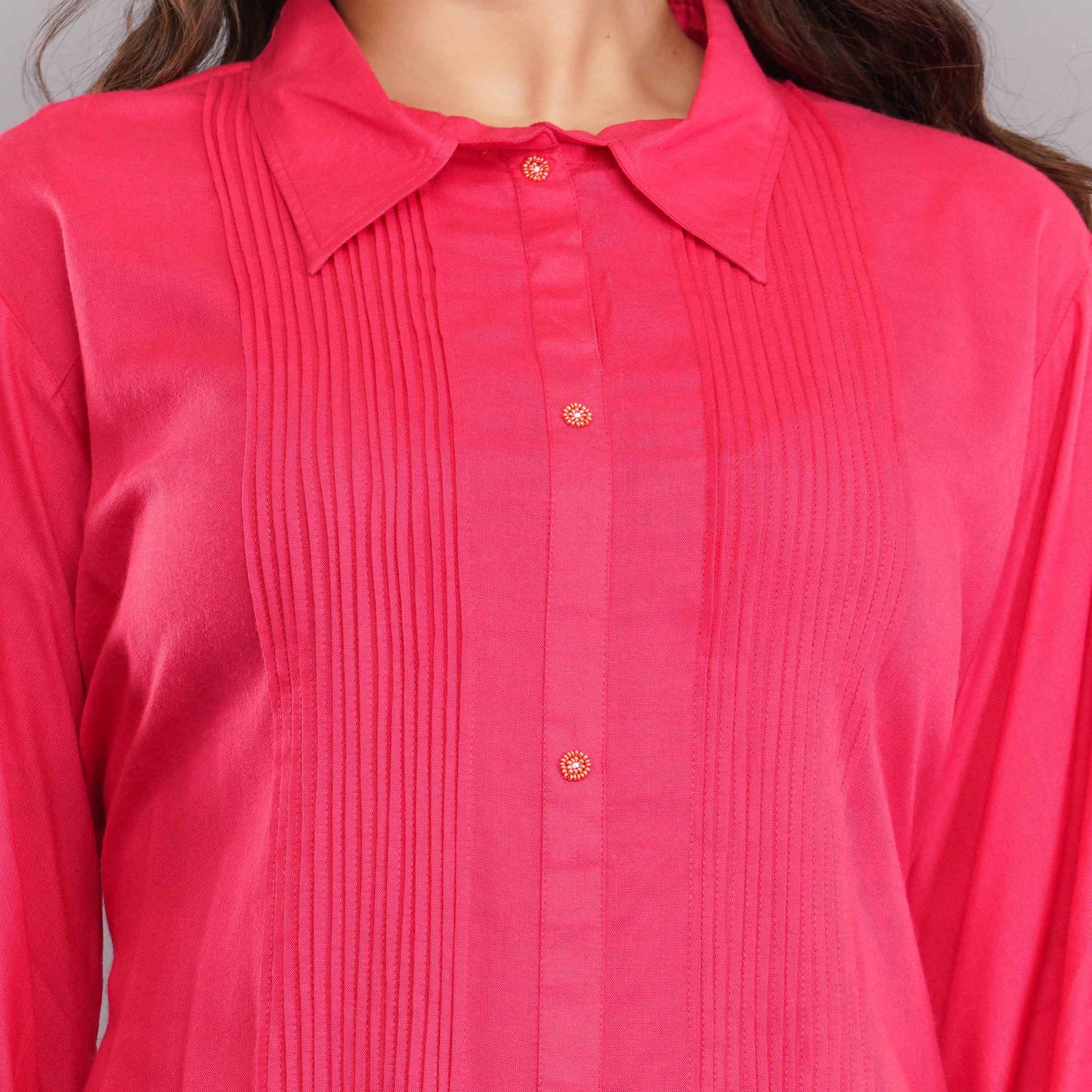 Rayon Straight Kurti-Pant Pintex Work