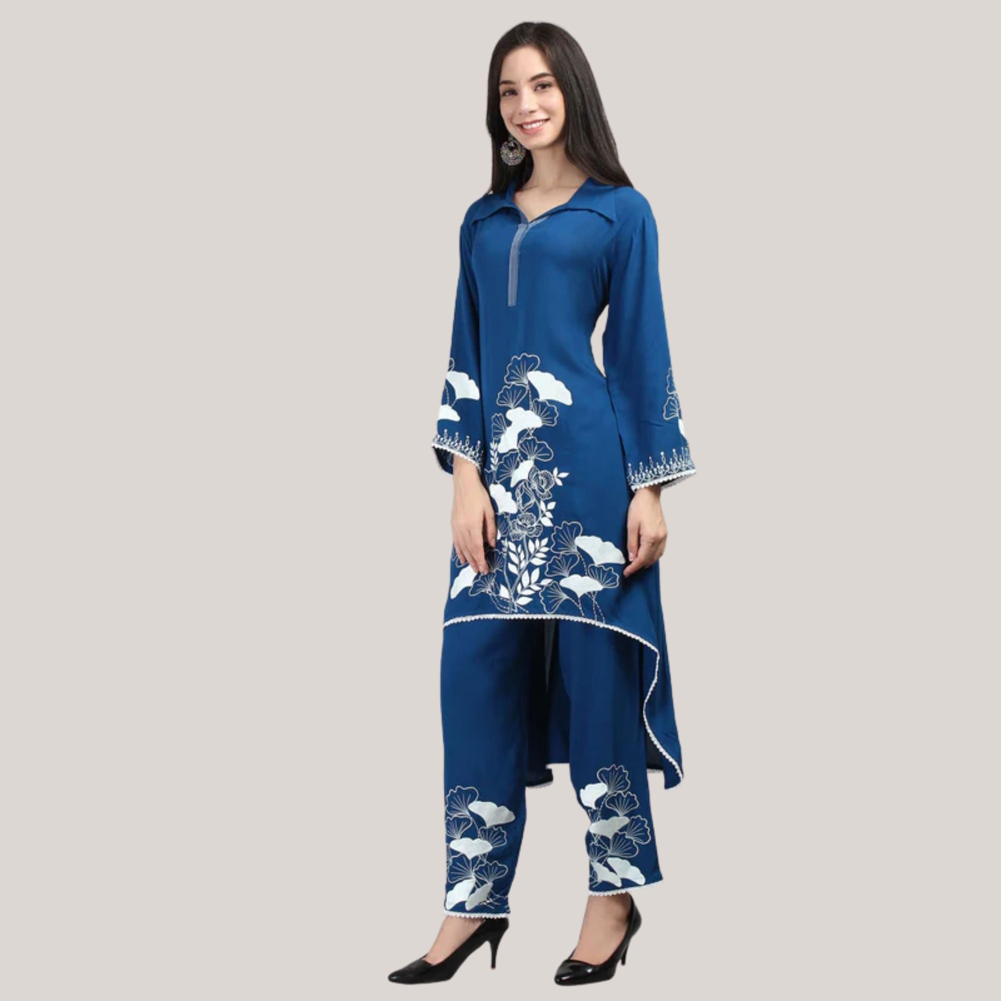 Blue Rayon kurti
