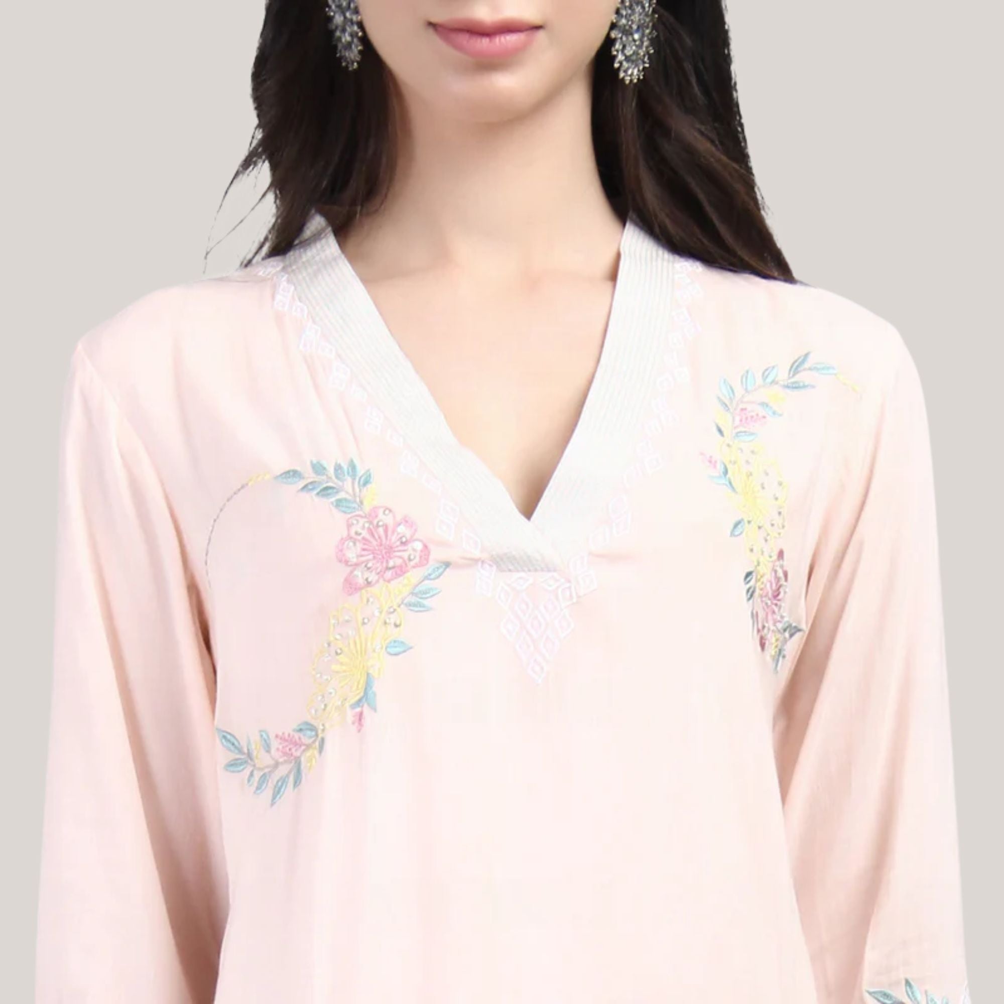 Embroidery C-Cut Kurti-Pant