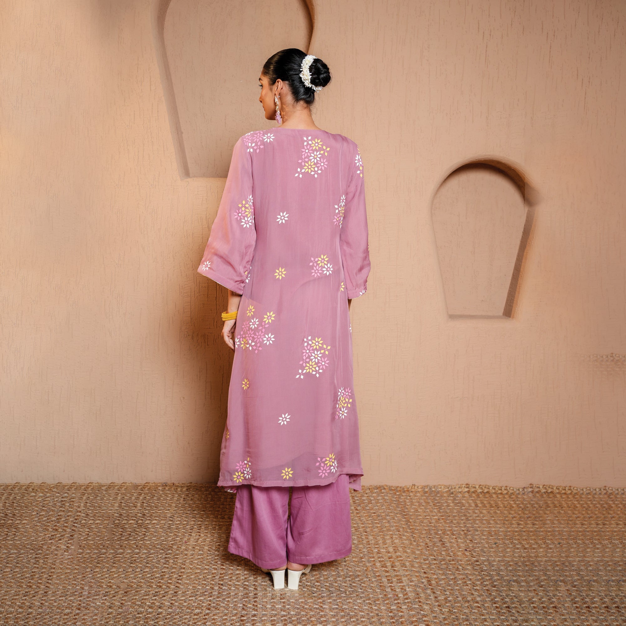 embroidery kurta-plazo set