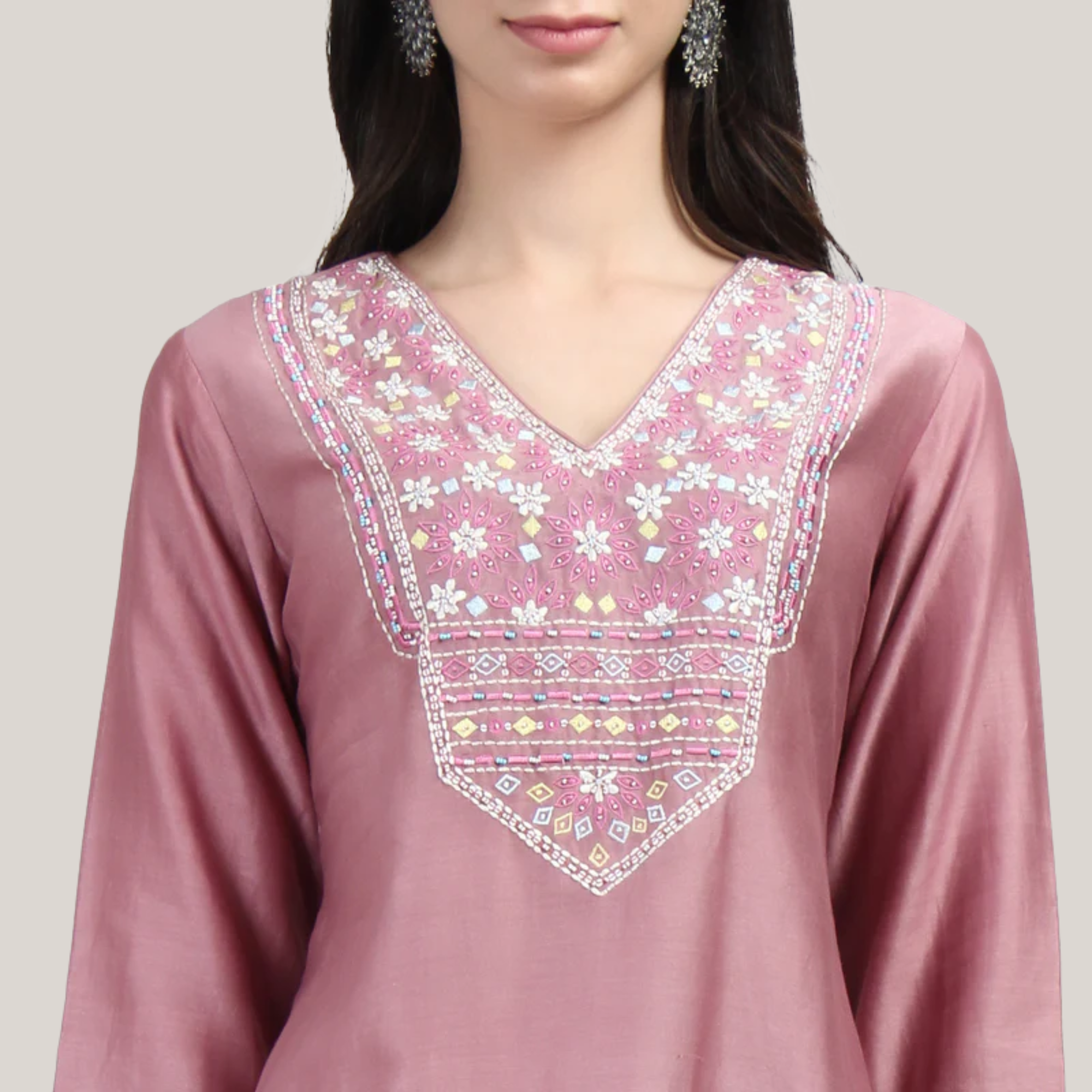 Chanderi festive Kurti