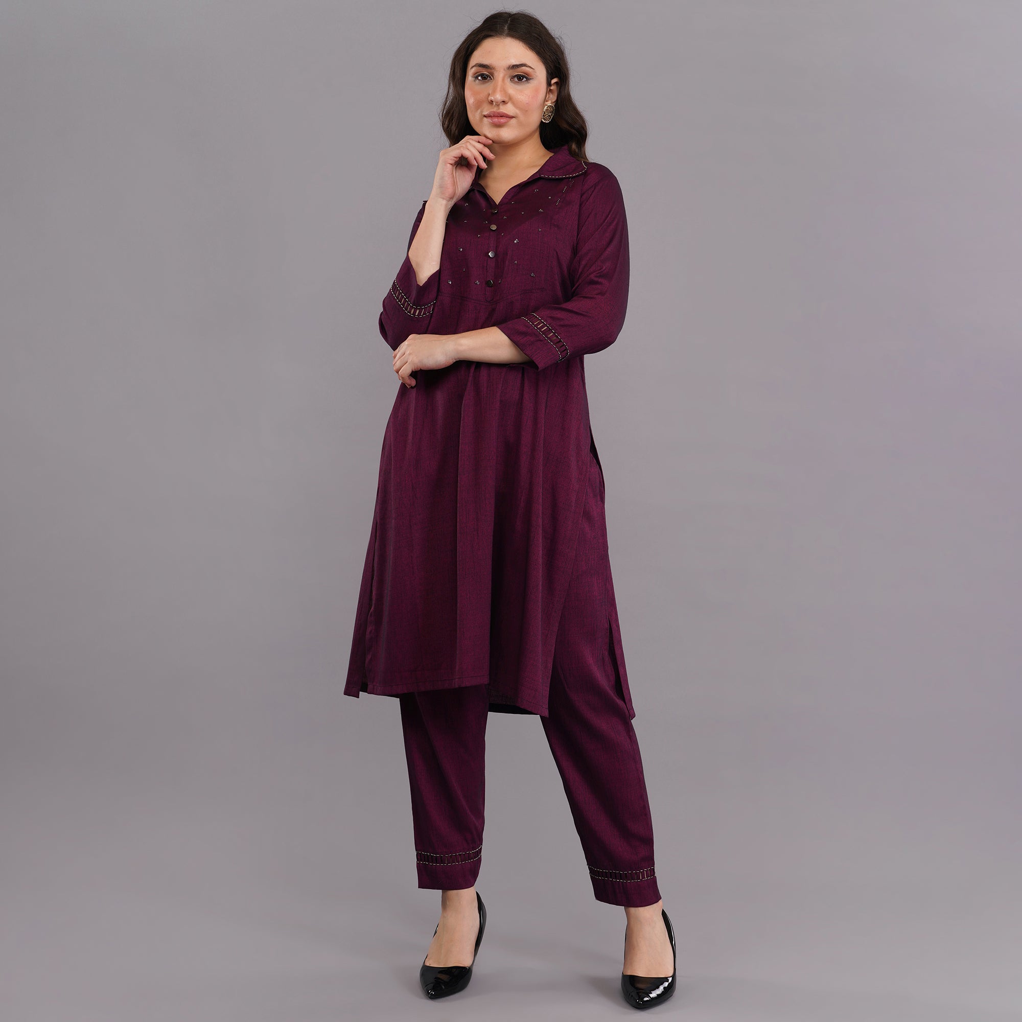 Straight Rayon Kurti-Pant