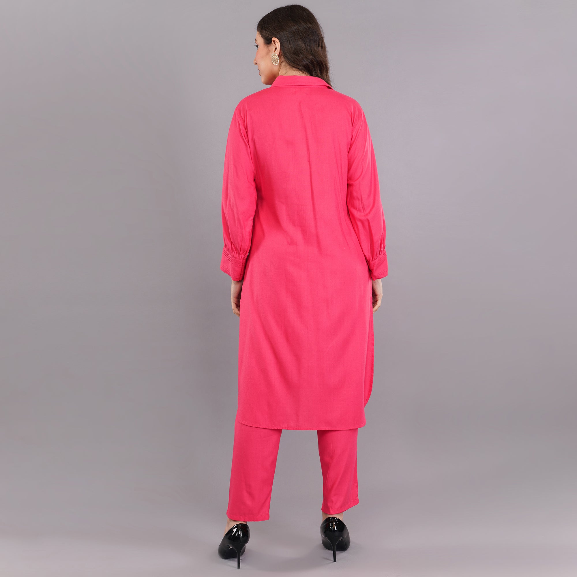 Rayon Straight Kurti-Pant With Pintex Work
