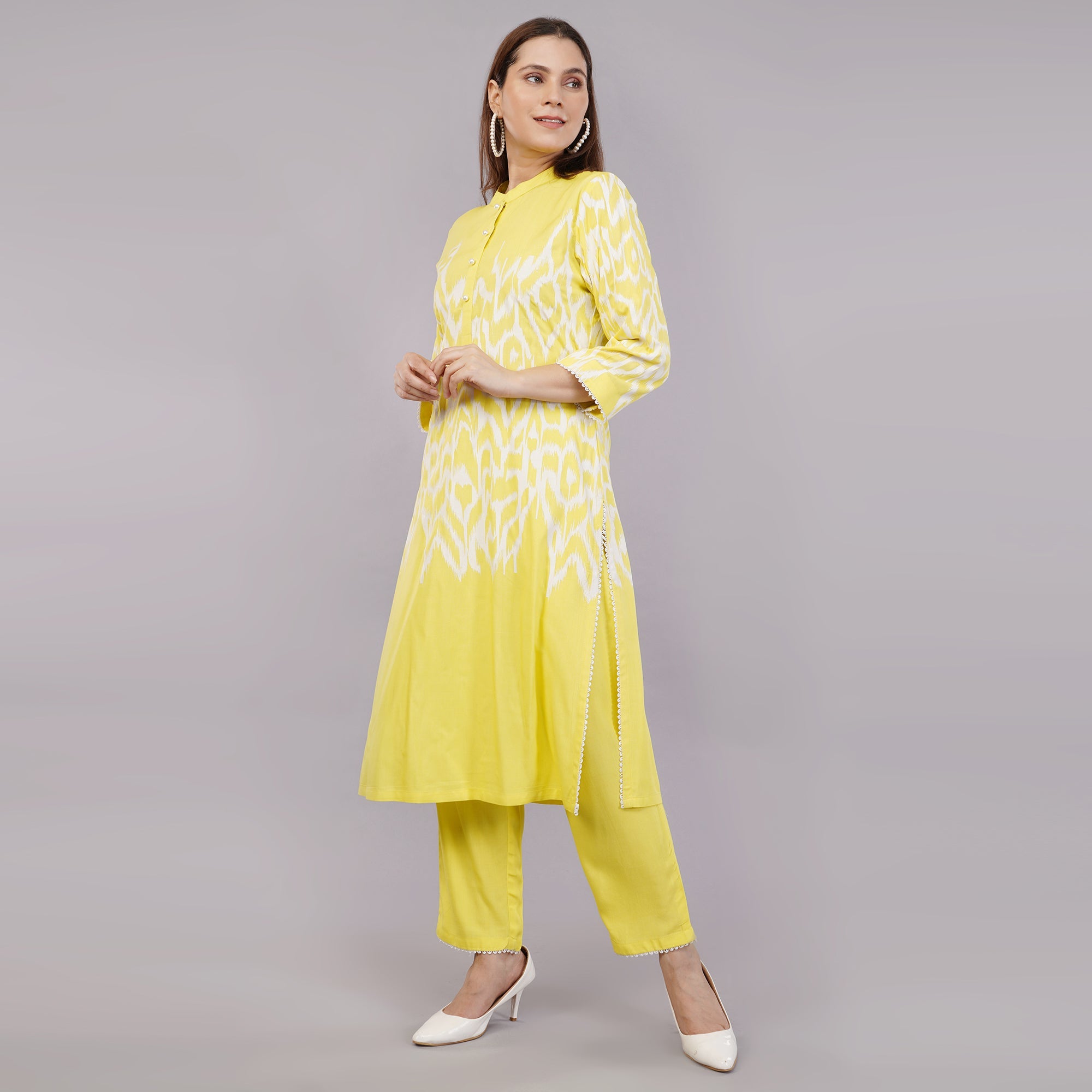 Rayon Zigzag Block Printed