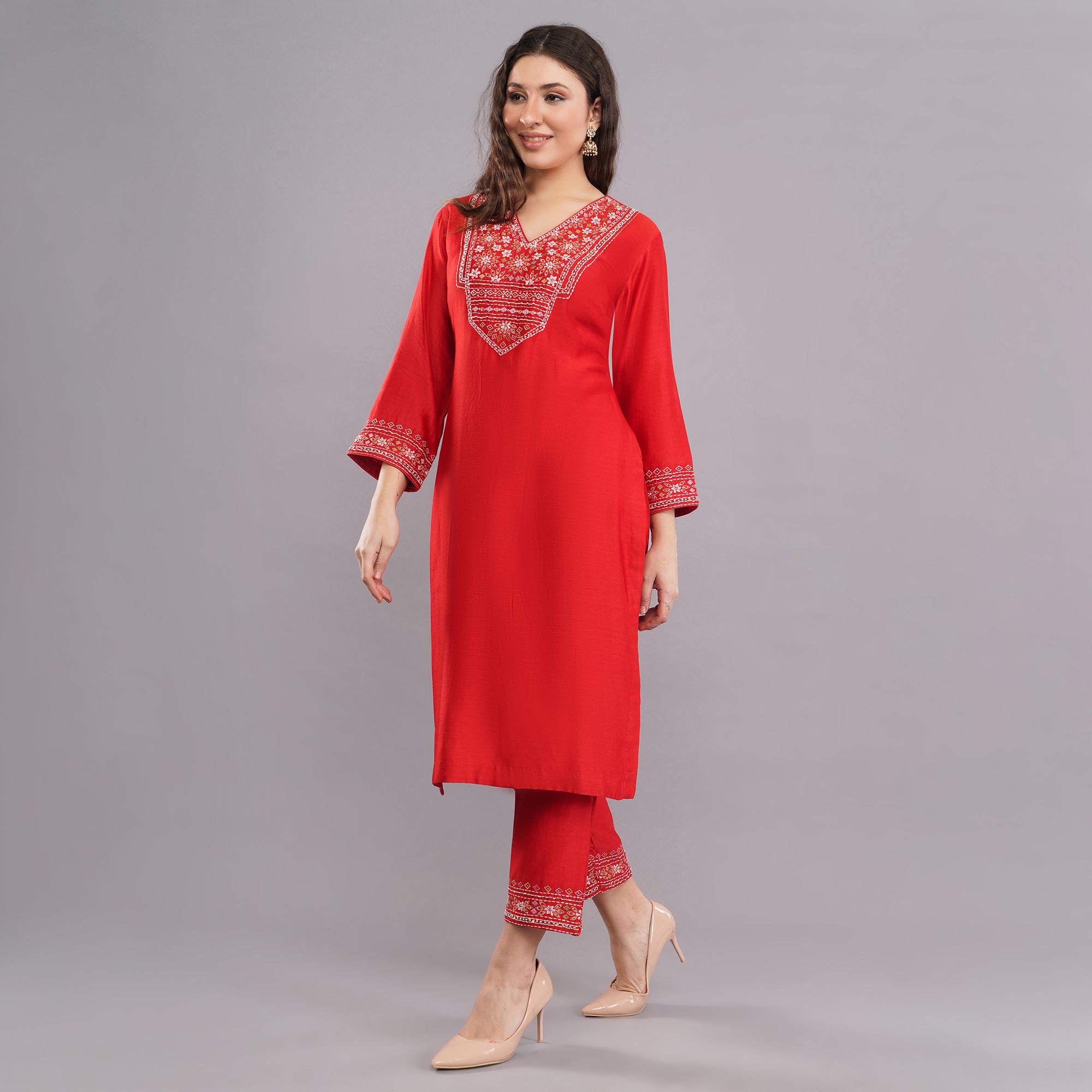 Chanderi festive Kurti
