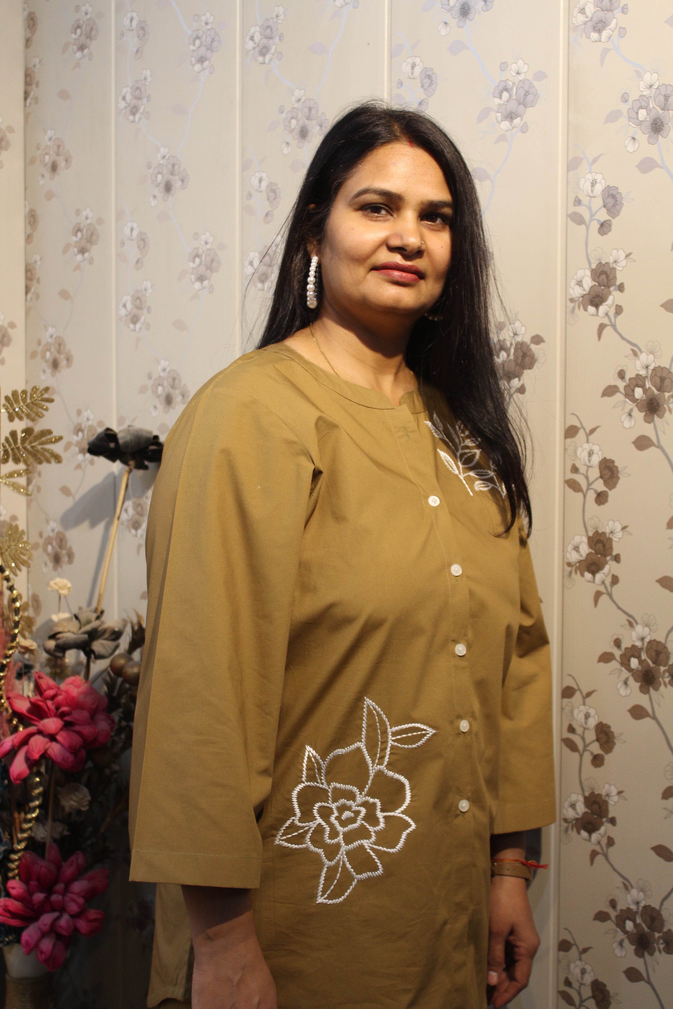Thread Embroidery dress