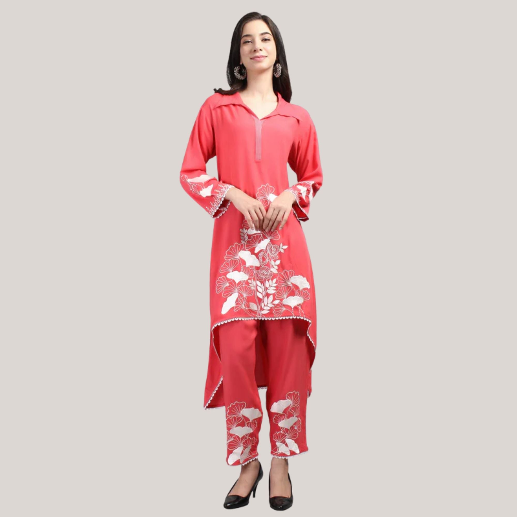 Women Rayon C-Cut kur