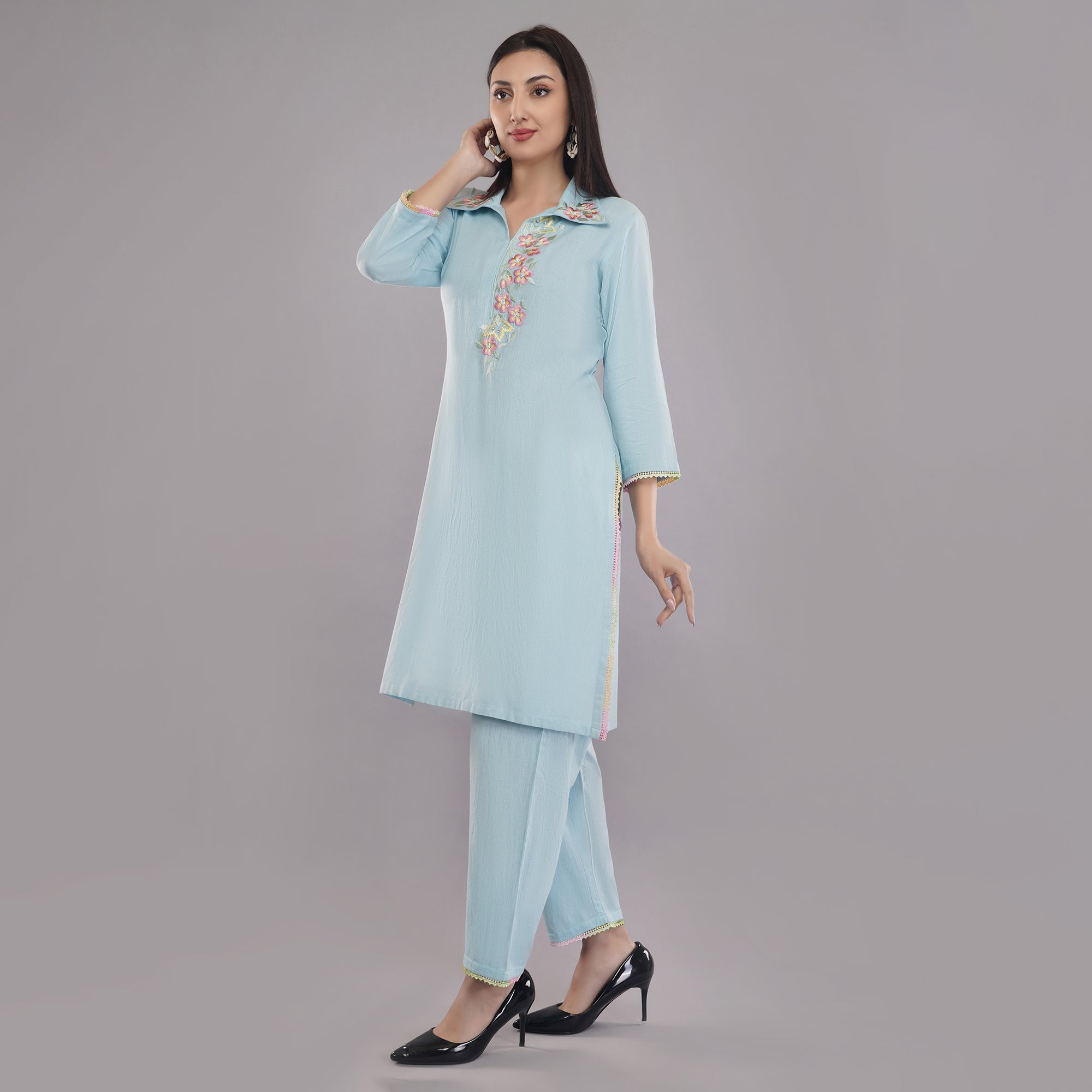 fit all day long kurti set