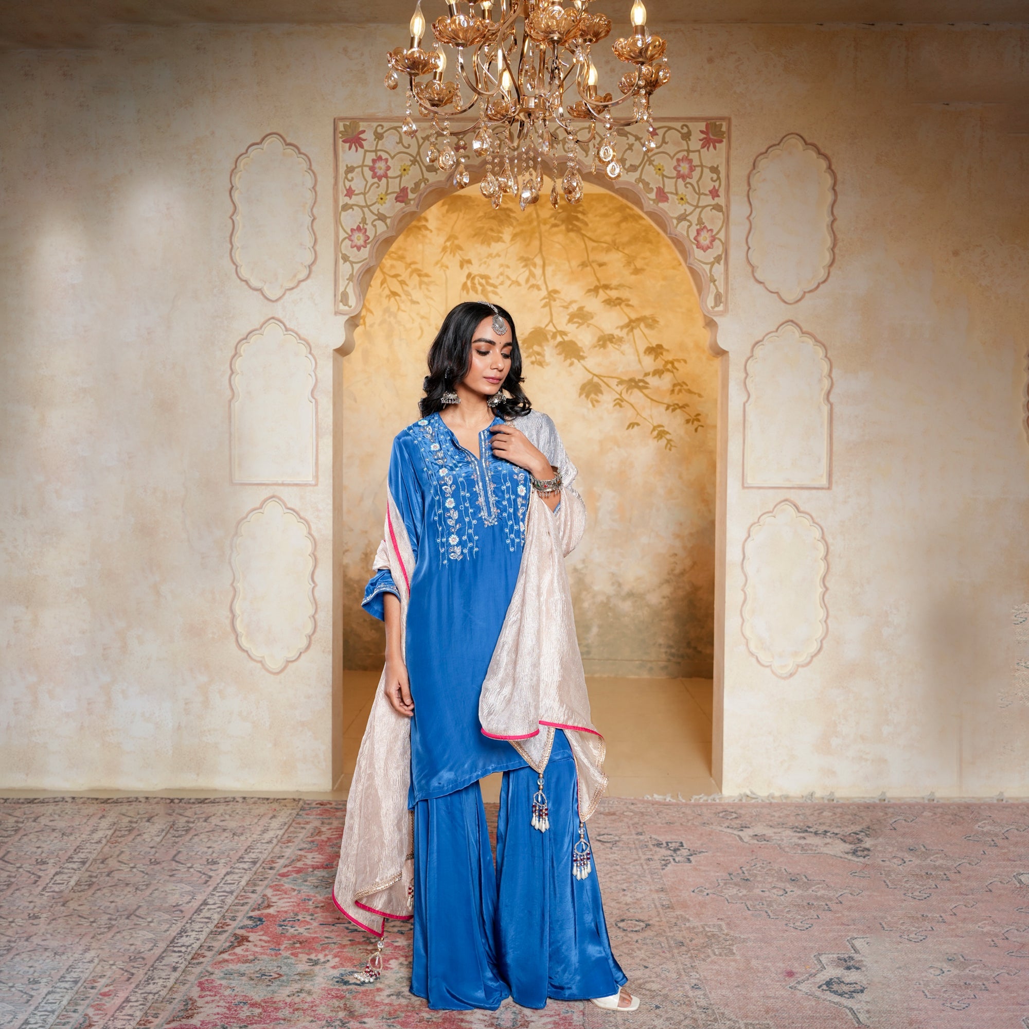 blue sharara for festive season