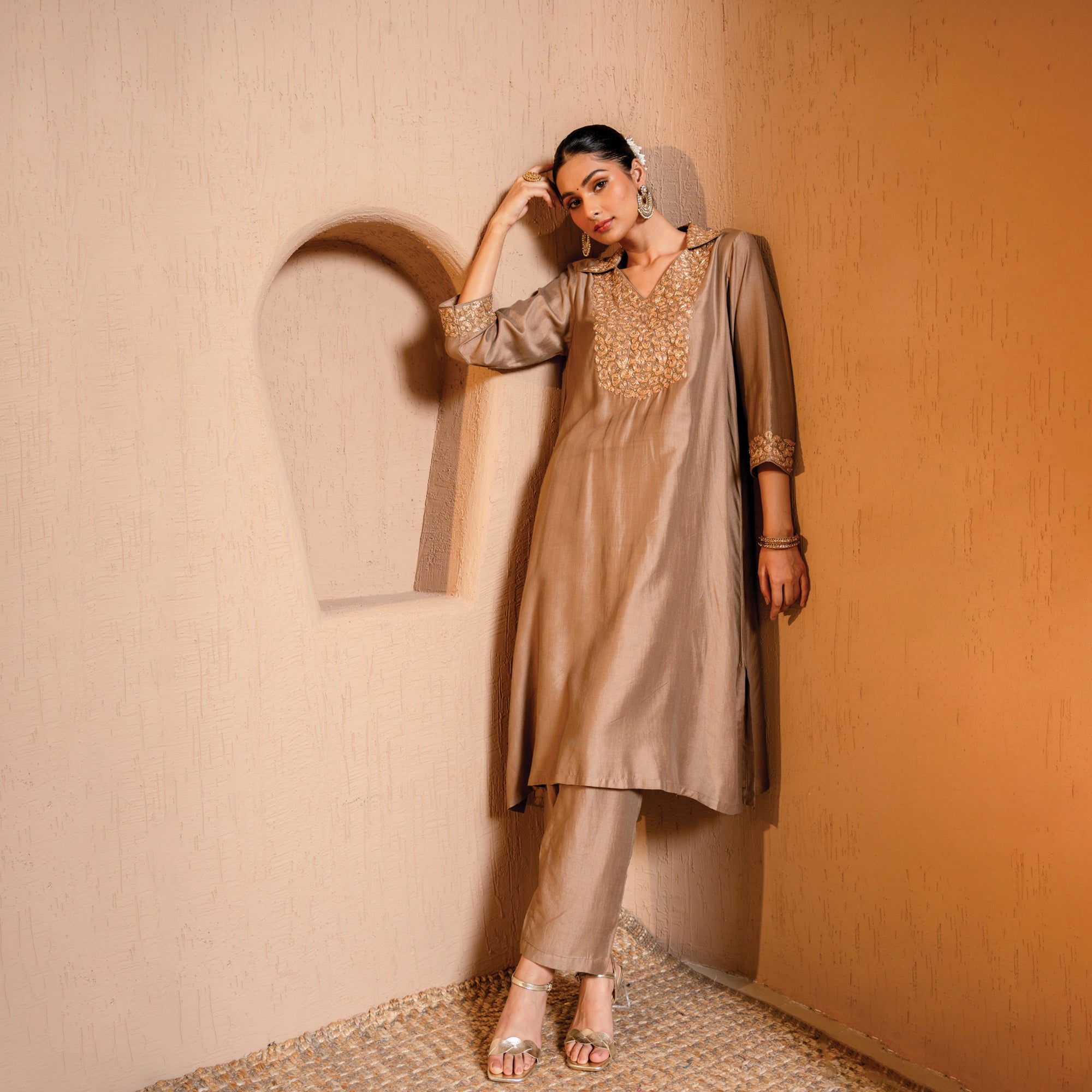 chanderi fabric Party wear