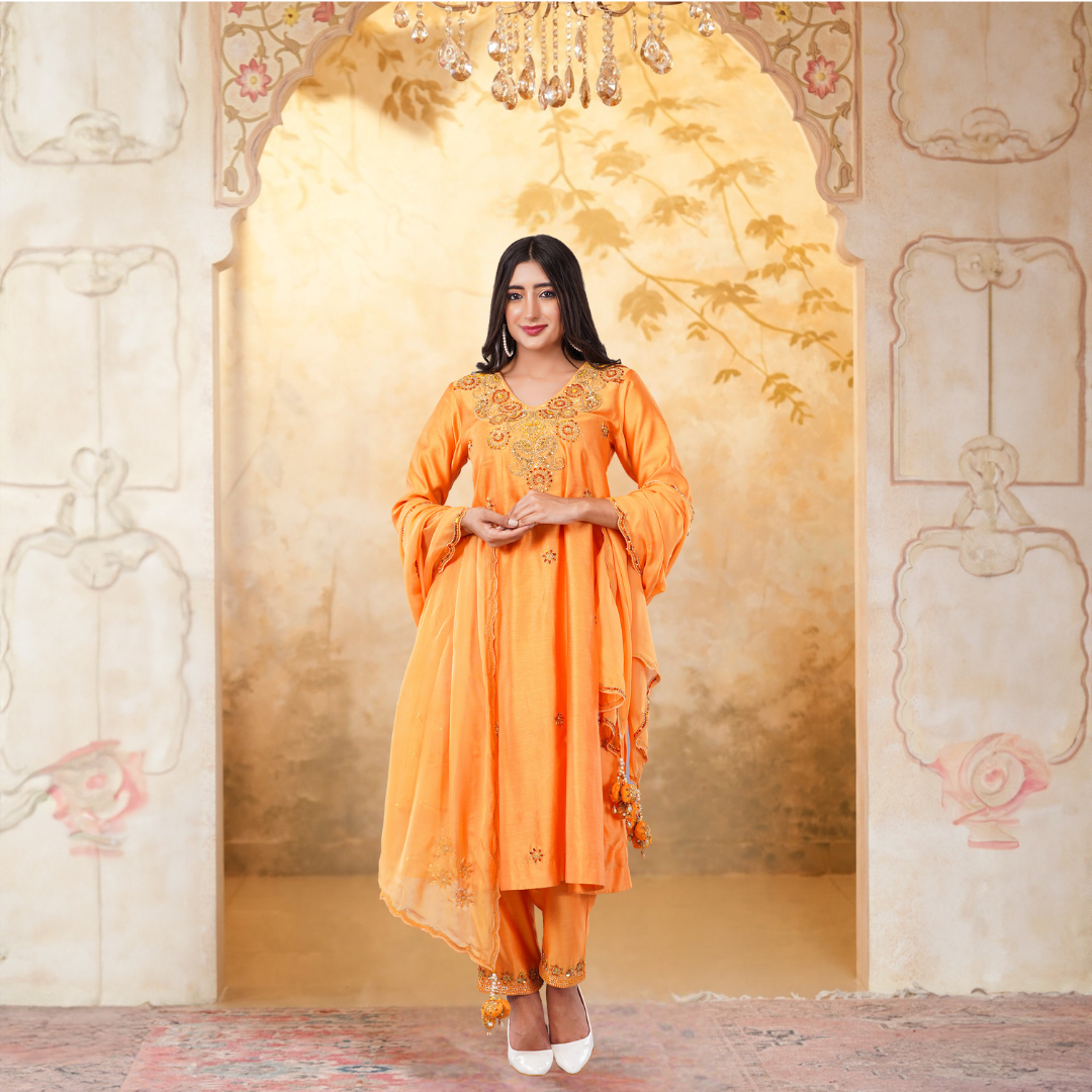 chanderi silk suit sets