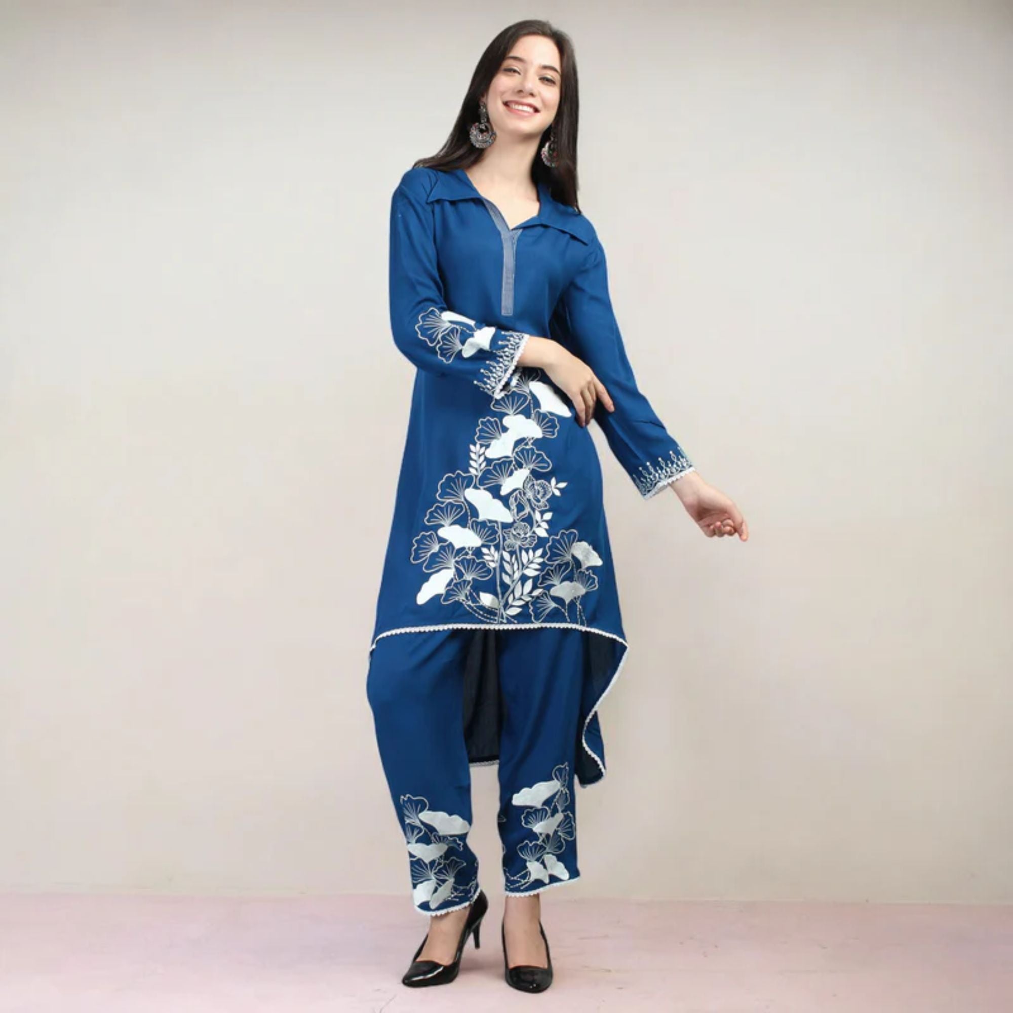 blue kurti set