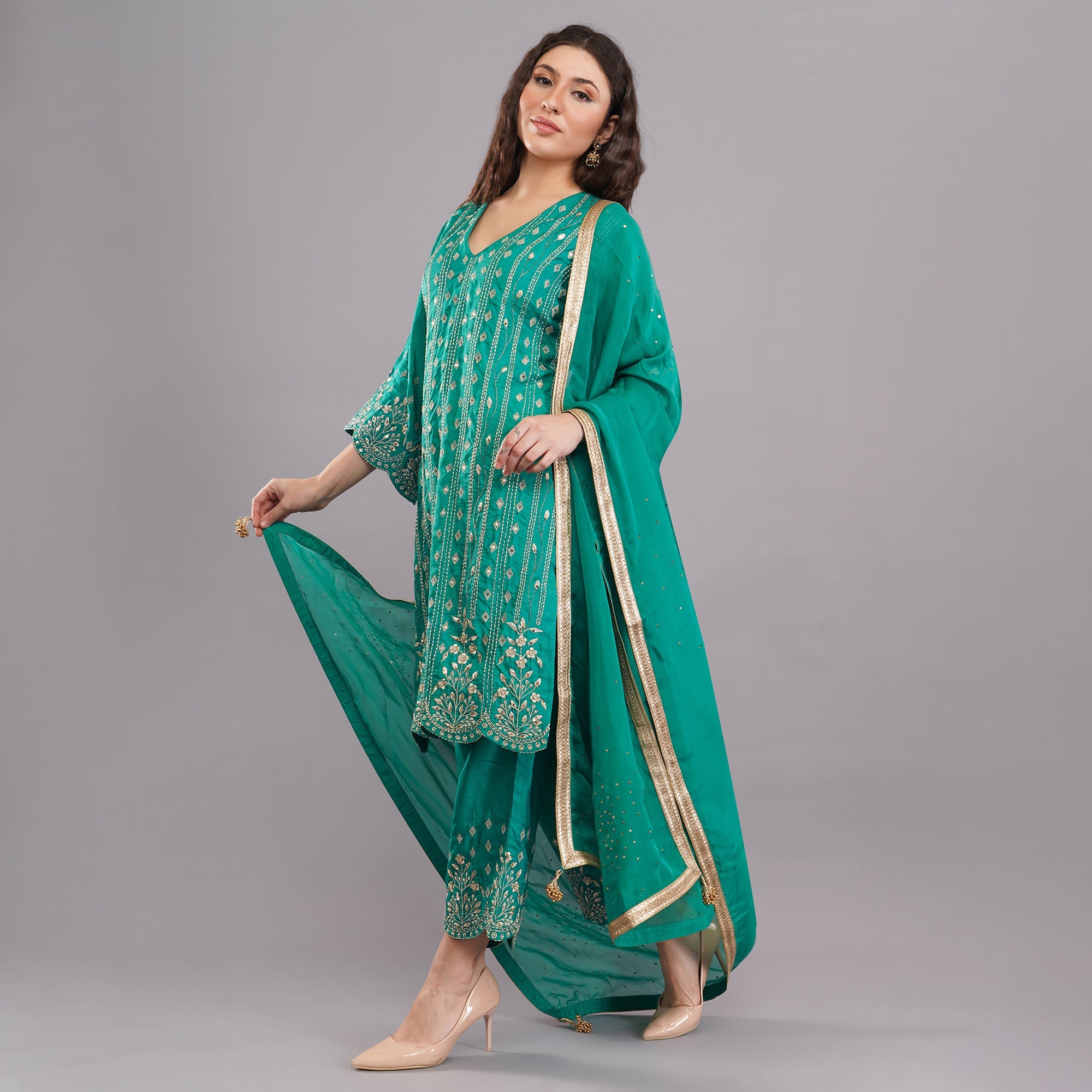 Chanderi Straight Suit
