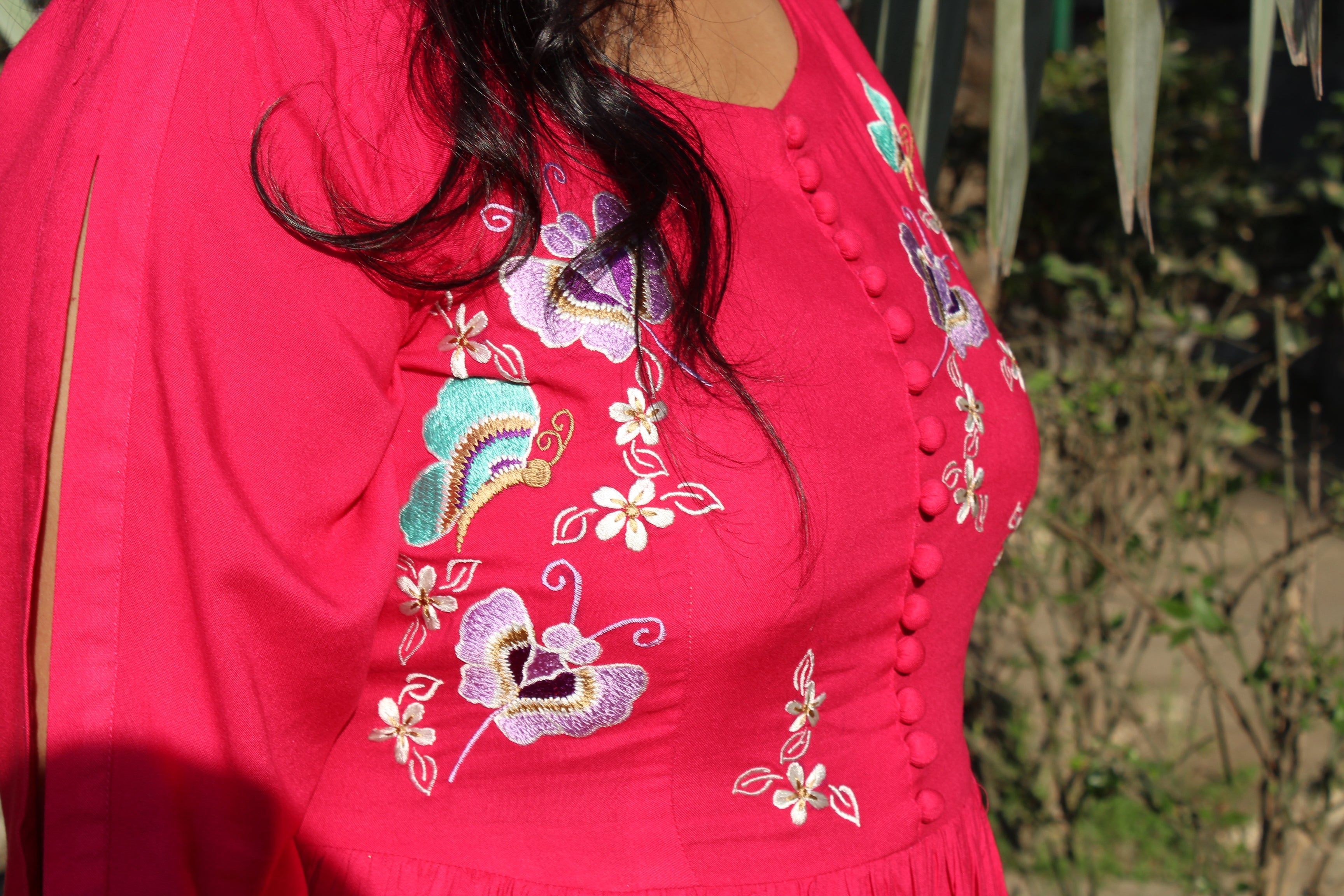 Embroidred floral dress