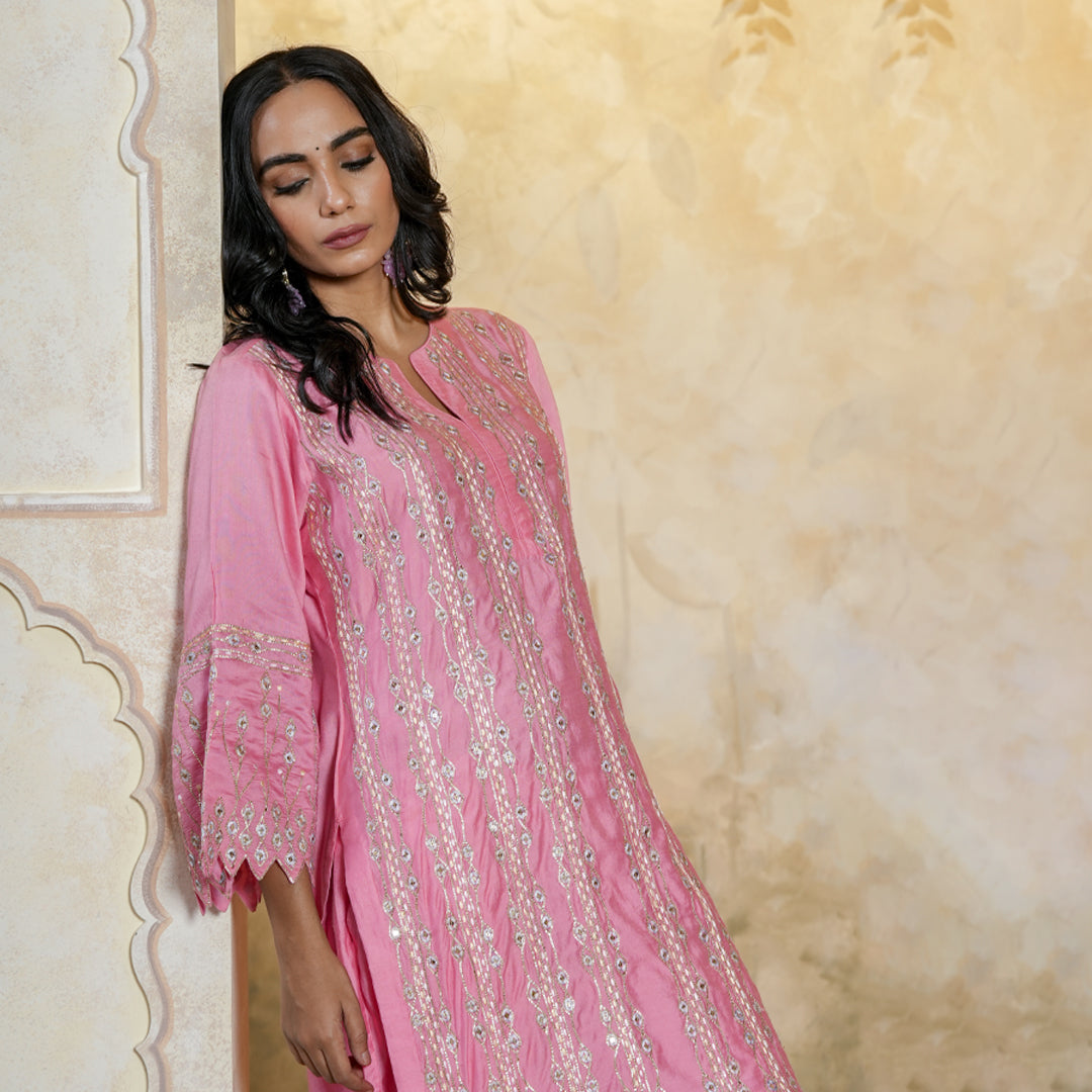 pink suit set for women