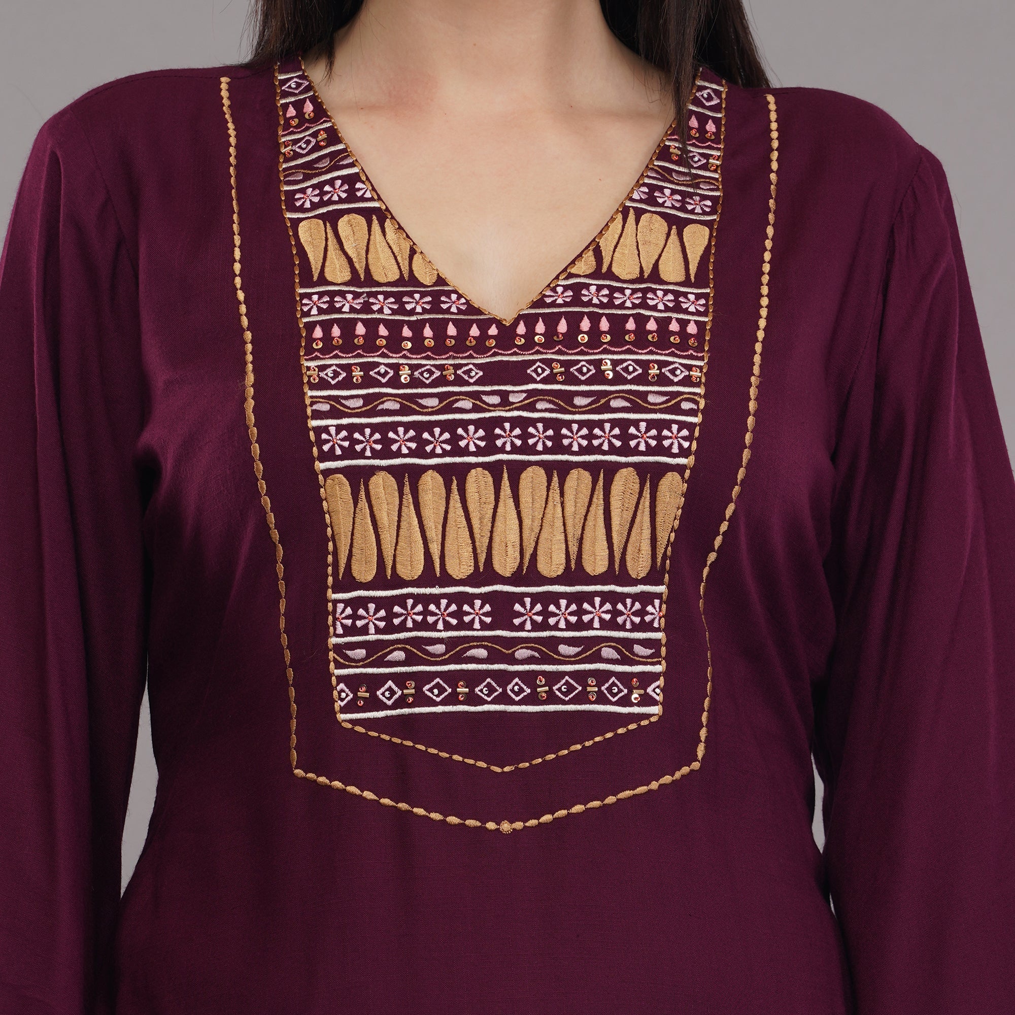 Women's kurta and pant set, rayon