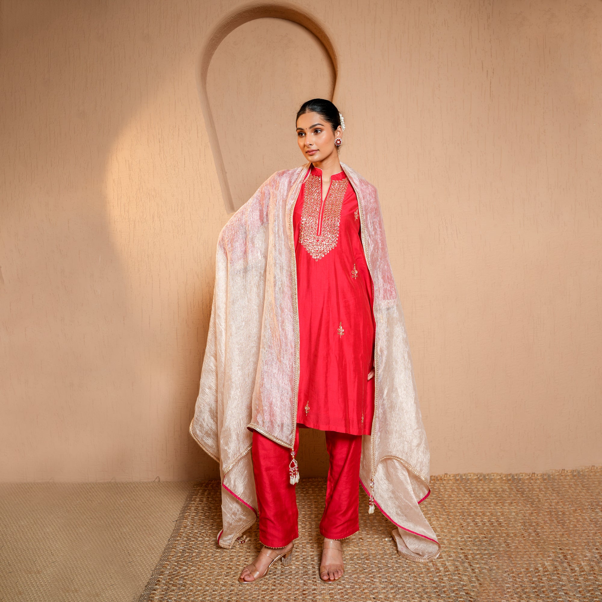 red suit for women