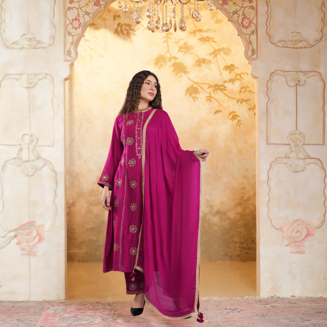 Chanderi suit