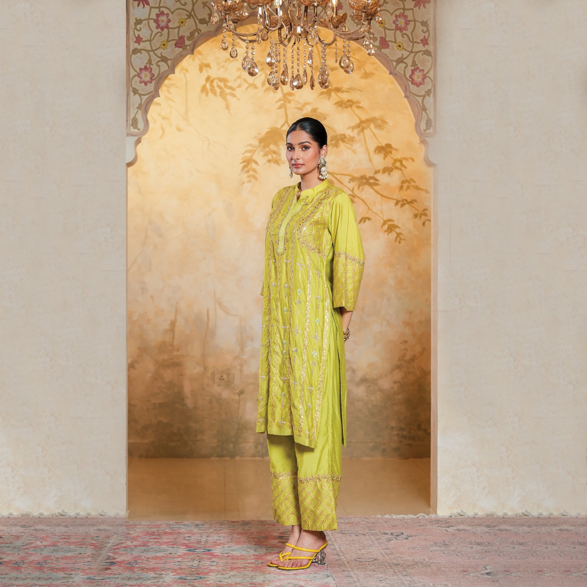 zari suit handwork embroidery