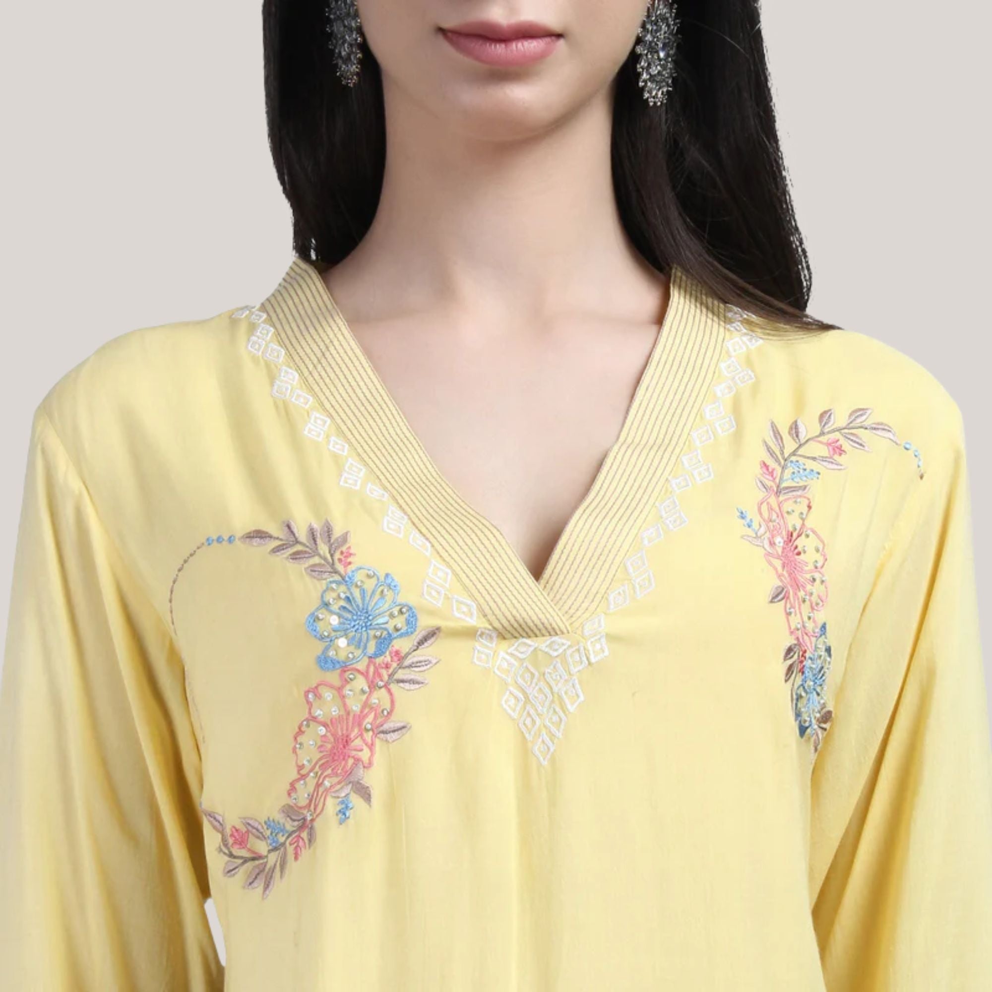 v-neck kurti