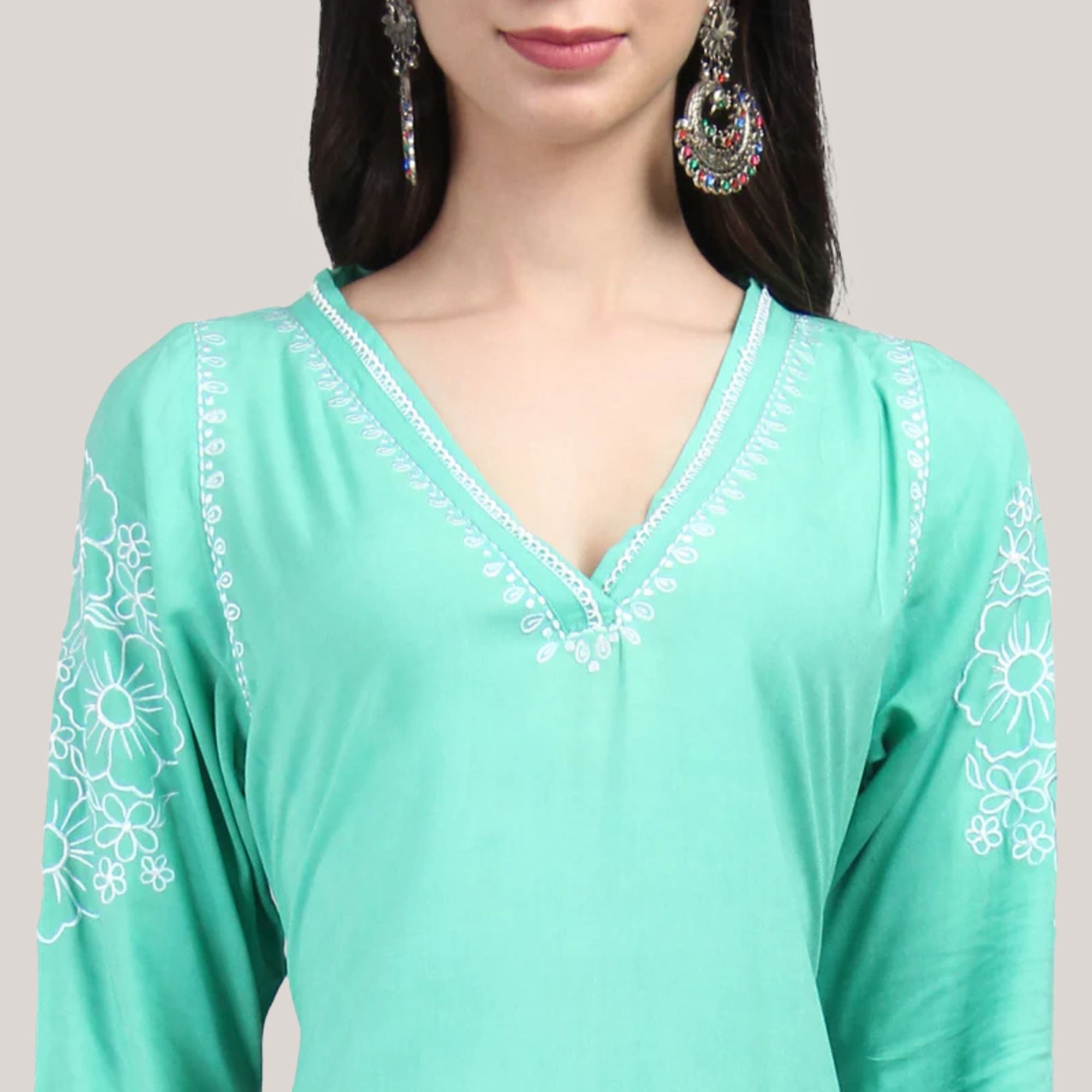 v-neck kurti