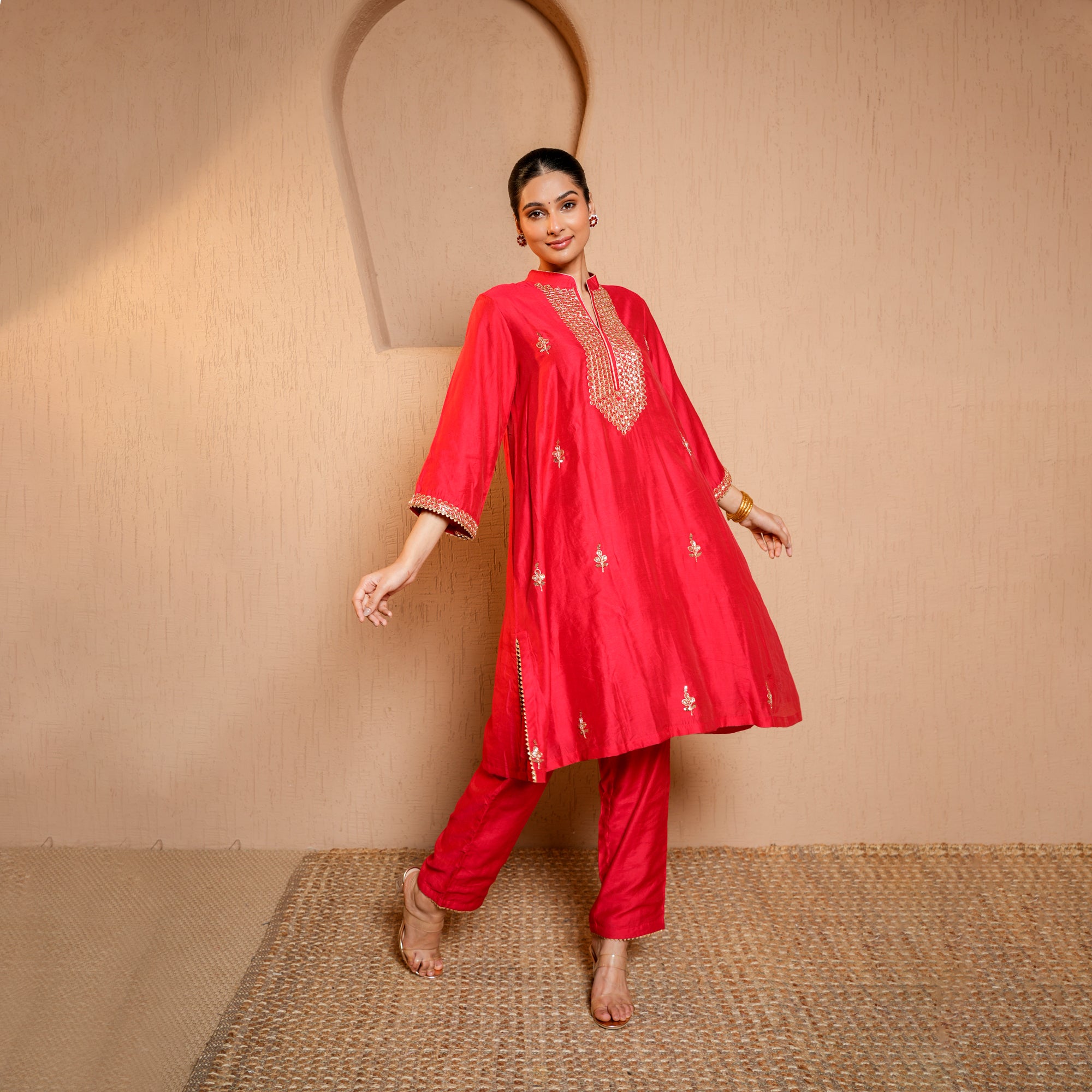 Chanderi suit set