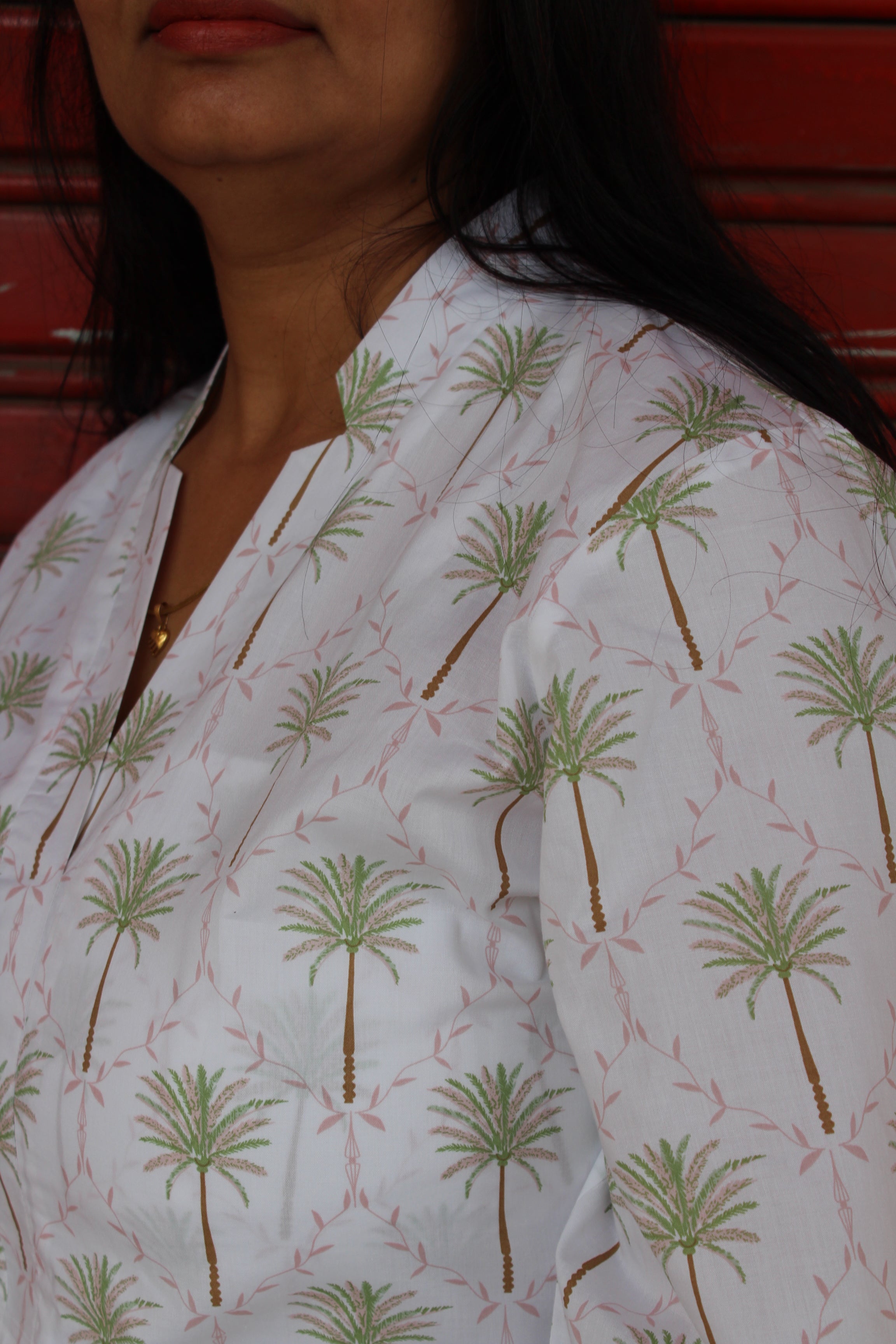 White Printed Cotton