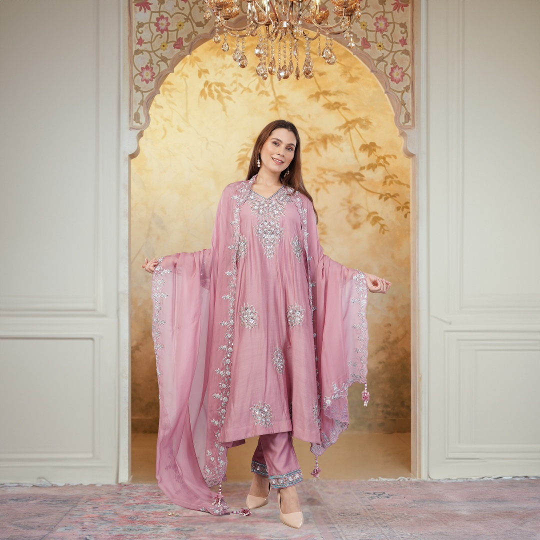 Festive Suit with Zari 