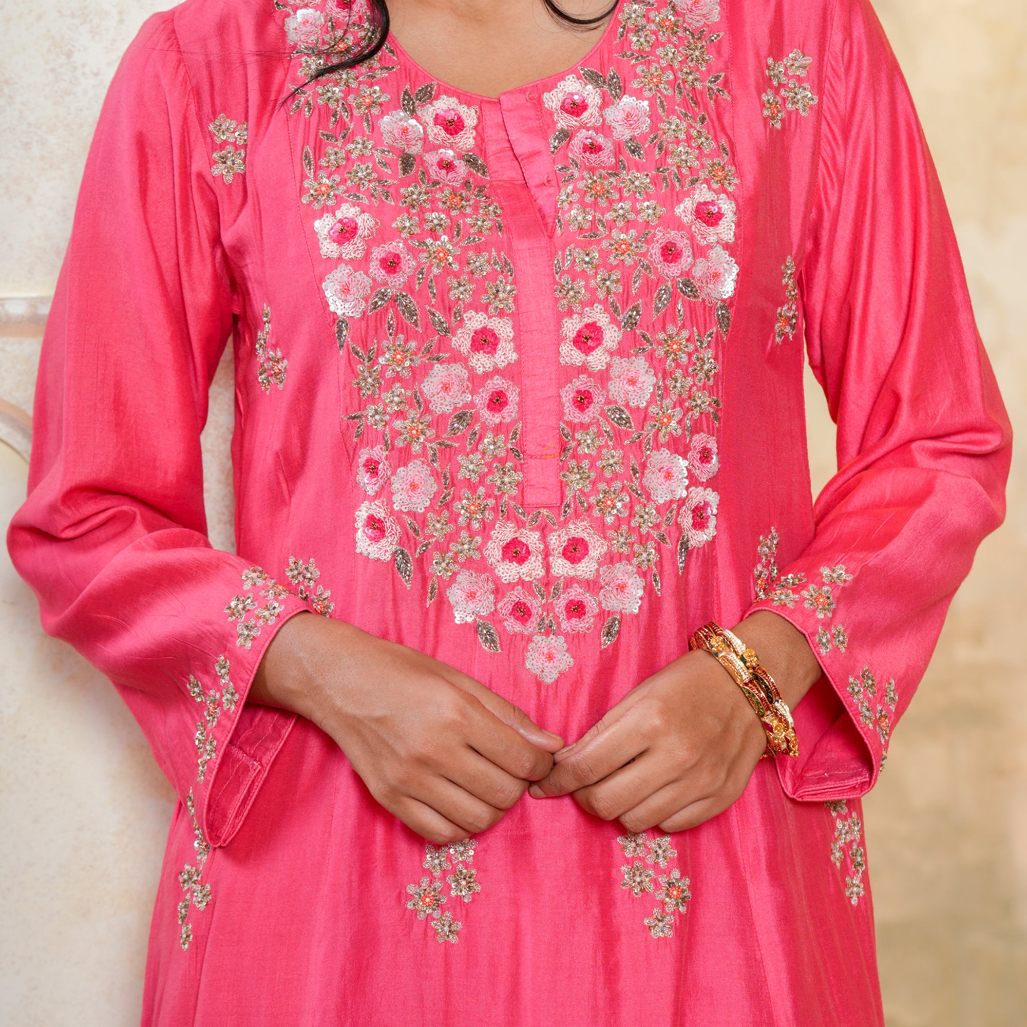 Pink Partywear Suit