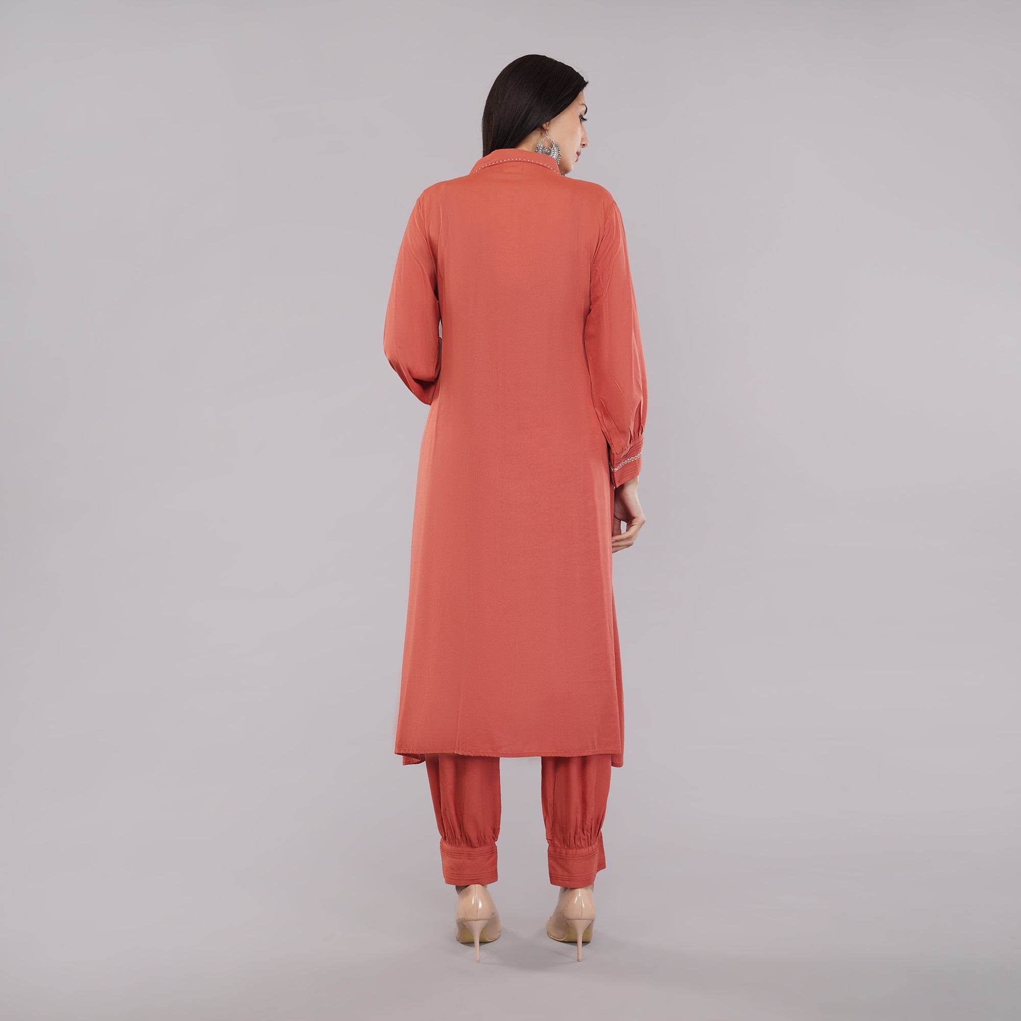 Rayon C-Cut Corset With Afghani Pant Krishika Kreation