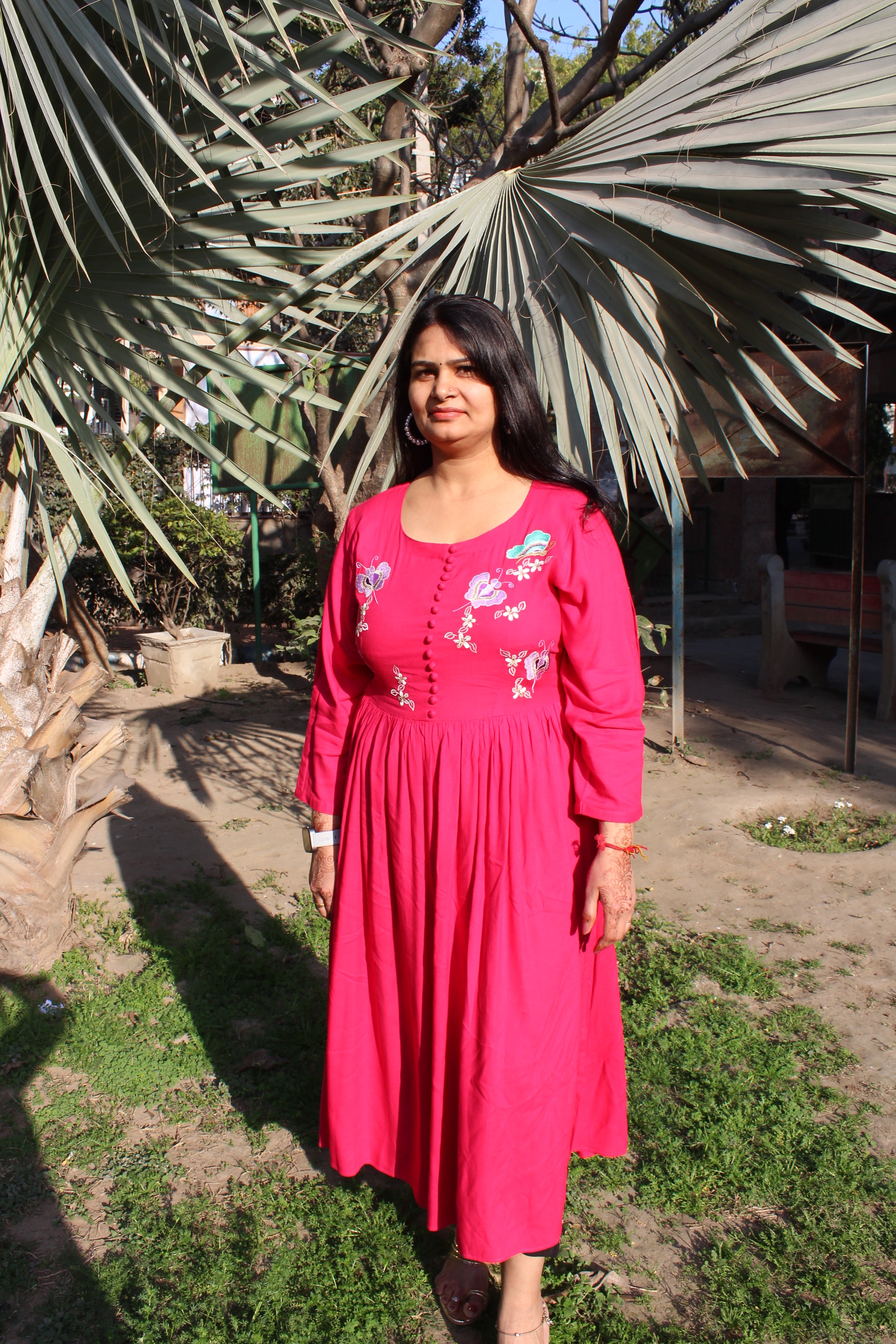 Cotton flared dress