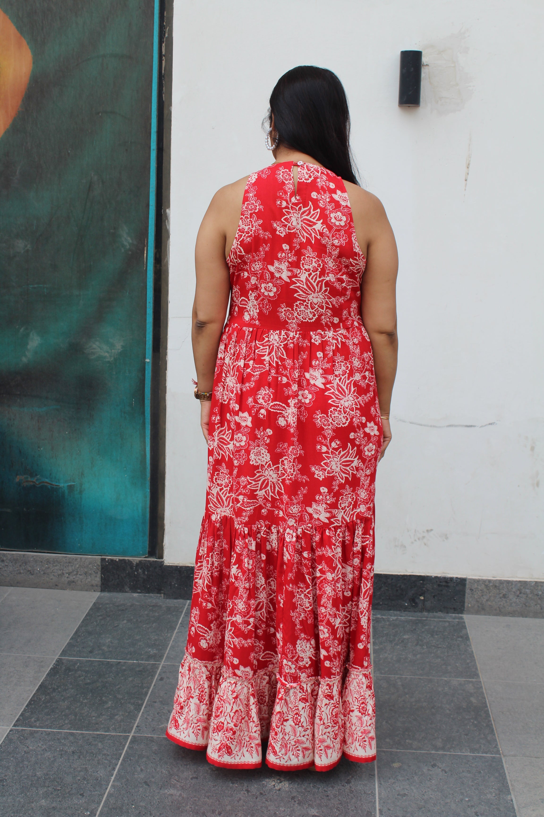 red sequin maxi dress
